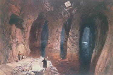 Bahr El Khabeer am Großen Meer: Felsgeschnittene Zisternen unter dem Standort des Salomonischen Tempels, 1870
